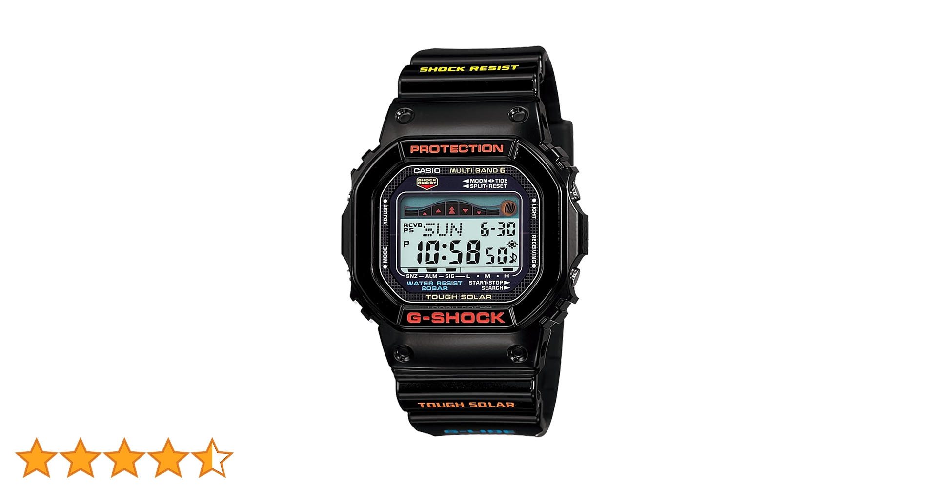 CASIO / G−SHOCK / GWX−5600−1JF Relógio Masculino Casio GWX-5600-1JF G-Shock G-Lide